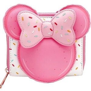 Loungefly Disney Minnie Macaron Zip Wallet NWT